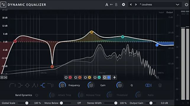 An interface showing dynamicEQ